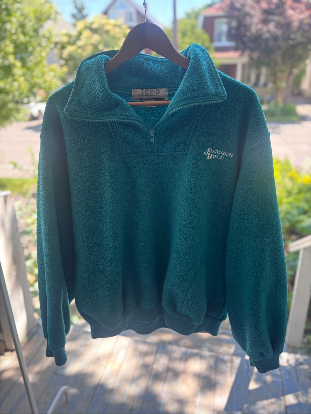 Vintage Jackson Hole Embroidered 1/4 Zip Fleece Pullover